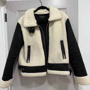 Black and Cream Teddy Jacket